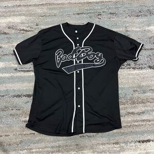 Bad Boy Records Biggie Smalls Baseball Jersey Puff Diddy Black Sz. 3XL XXXL